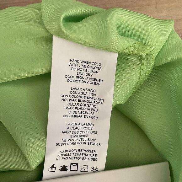 Nicole Miller Lime Green Tank Top Silky, Size XS NWT - Picture 14 of 14